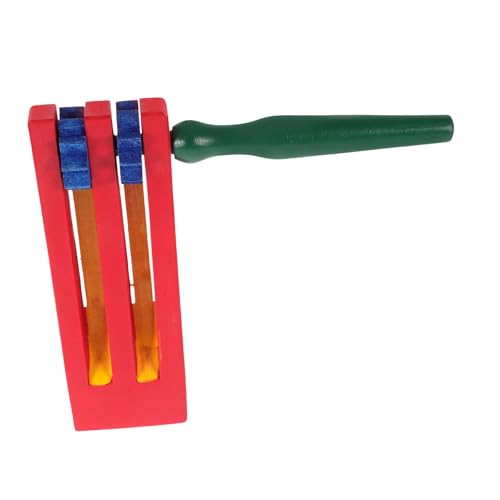 Hohopeti Holzratsche mit Langem Griff Langlebiges Holz Ratsche Instrument Resonanter Kindgerechtes Musikspielzeug für Partys Musikunterricht und Aufführungen von Hohopeti