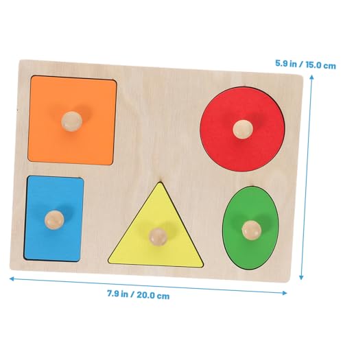 Hohopeti Holzspielzeug Geometrische Formen Lernspielzeug Montessori Pädagogisch Fördert Greiffähigkeit Hand Auge koordination Kreativität Geburtstag von Hohopeti