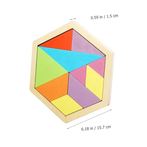 Hohopeti Holzspielzeug Holzpuzzle Lernspielzeug Bunte Wabenform Pädagogisches Knobelspiel für Geschicklichkeit Kreativität und Farberkennung von Hohopeti