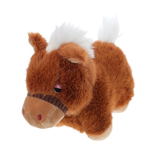 Hohopeti Jahr des Pferdes Maskottchenpuppe Braunes Stofftier für Erwachsene Dekoration für Zuhause Büro und Partys von Hohopeti
