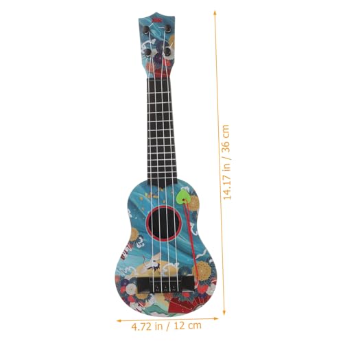 Hohopeti Kinderspielzeug Mini Gitarren Modell Spielbare Einstellbare Ukulele Spielzeuggitarre Realistisches Musikinstrument für Frühe Musikalische Bildung und Kreative Ab Jahren von Hohopeti