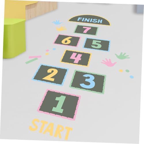 Hohopeti Kinderzimmer Bodenaufkleber Zahlen Spiel Wandtattoo rutschfest Langlebig Abziehbar Für Spielzimmer Kindergarten Wohnzimmer Dekorativ Pädagogisch Spaßig von Hohopeti