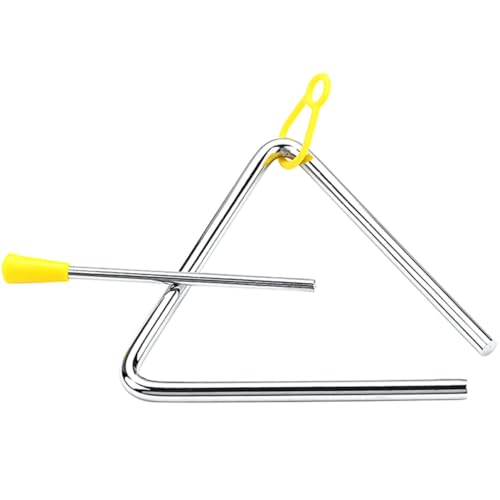 Hohopeti Kindgerechtes Dreiecks Tamburin Musikspielzeug Percussion Instrument für Leicht Tragbar Sicher und Einfach zu Bedienen Fördert Musikalische Früherziehung und Spielerisches Lernen von Hohopeti