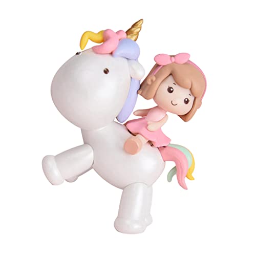 Hohopeti Kleine Einhorn Figur Cake Decoration Miniatur Mädchen Tortendeko Langlebig für Auto Innenraum Schlafzimmer Tischdekoration Vielseitig Einsetzbar von Hohopeti