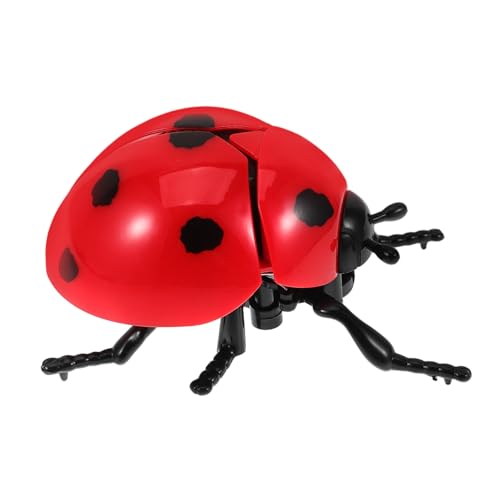 Hohopeti Kleine Wind up Kunststoff Marienkäfer Kognitives Lernspielzeug für Realistische Bewegung von Kopf und als Partygeschenk zur Motorischer Fähigkeiten von Hohopeti