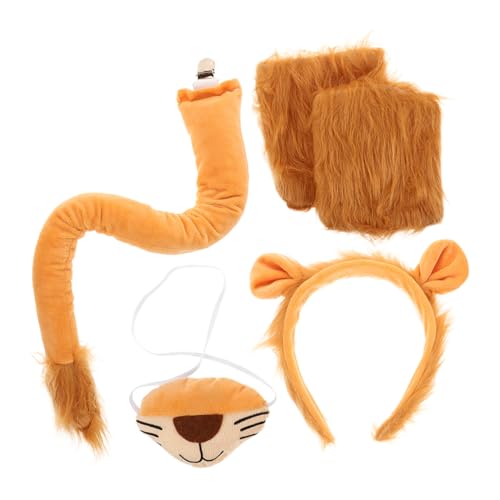 Hohopeti Kostüm Zubehör Teilig Stirnband mit Ohren Handschuhe Tierkostüm Accessoires für Karneval Fasching Cosplay Party Geburtstagsfeier von Hohopeti