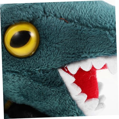 Hohopeti Kreative Dinosaurier Plüschfigur Motorrad Dekoration Blau Weiches Kuscheltier Anhänger Langlebiges Detailreiches Stofftier als Einzigartiges Bike Accessoire Einfach Montierbar für von Hohopeti