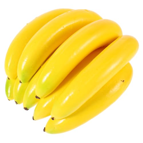 Hohopeti Künstliche Banane Dekoration Realistisches Banana Ornament für Zuhause Küche Hochzeiten Partys TLG Bananenbündel mit Feiner Verarbeitung und Lebensechter von Hohopeti