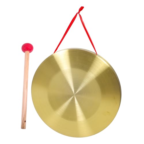 Hohopeti Kupfer Gong mit Schlägel Tragbares Leichtes Chinesisches Schlaginstrument für Partyzubehör und Warnsignal Handlich mit Aufhängeschlaufe Lauter Resonanter Klang Hohopeti Kupfer Gong mit Schlägel Tragbares Leichtes Chinesisches Schlaginstrument für Partyzubehör und Warnsignal Handlich mit Aufhängeschlaufe Lauter Resonanter Klang von Hohopeti