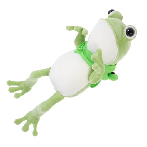 Hohopeti Kuscheliges Plüschtier Frosch Weiches Stofftier mit PP Baumwolle Sofa Dekoration Beruhigendes Kuscheltier für Erwachsene Niedliches Geschenk von Hohopeti