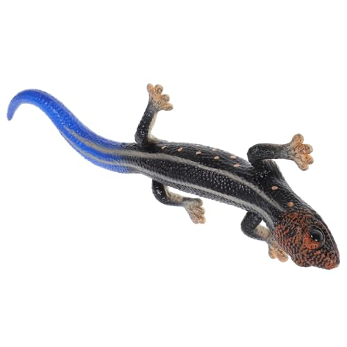 Hohopeti Lebensechtes Kleines Echsenmodell Kunststoff Lizard Figur Garten Dekoration Handgefertigt Realistische Reptilienfigur für Haus und Außenbereich Detailgetreu Gartenskulptur von Hohopeti