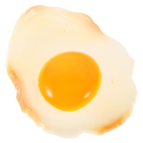 Hohopeti Lebensechtes Spiegelei Modell aus PVC Dekoratives Fake Food Ei für Küche und Fotografie Robustes Gefälschtes Spiegelei Realistische Küchendekoration und Restaurant Requisite von Hohopeti