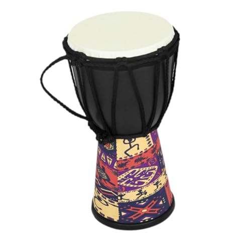 Hohopeti Leichte Djembe Handtrommel für Anfänger mit Traditionellem Stoffdekor und Handbemaltem Muster Robustes Percussion Musikinstrument aus Ziegenleder für Junge Mädchen und Jungen Hohopeti Leichte Djembe Handtrommel für Anfänger mit Traditionellem Stoffdekor und Handbemaltem Muster Robustes Percussion Musikinstrument aus Ziegenleder für Junge Mädchen und Jungen von Hohopeti