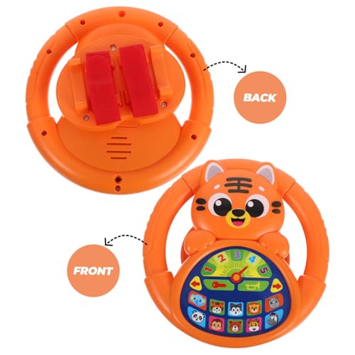 Hohopeti Lenkradspielzeug für Simulation mit Lernfunktion Kinderwagen-kompatibel Tragbar für Indoor Outdoor-aktivitäten Pädagogisch Fördernd von Hohopeti