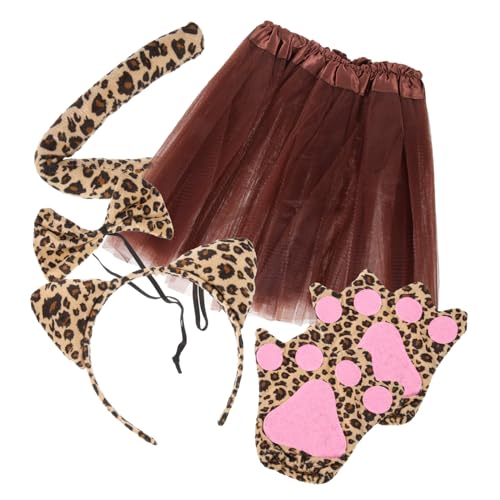 Hohopeti Leoparden Kostüm mit Leopardenohren Haarreif Tüllrock und Handschuhen Hautfreundlich Strapazierfähig für Halloween Dschungel und Zoo Partys Angenehm und Vielseitig für Kreatives Hohopeti Leoparden Kostüm mit Leopardenohren Haarreif Tüllrock und Handschuhen Hautfreundlich Strapazierfähig für Halloween Dschungel und Zoo Partys Angenehm und Vielseitig für Kreatives von Hohopeti