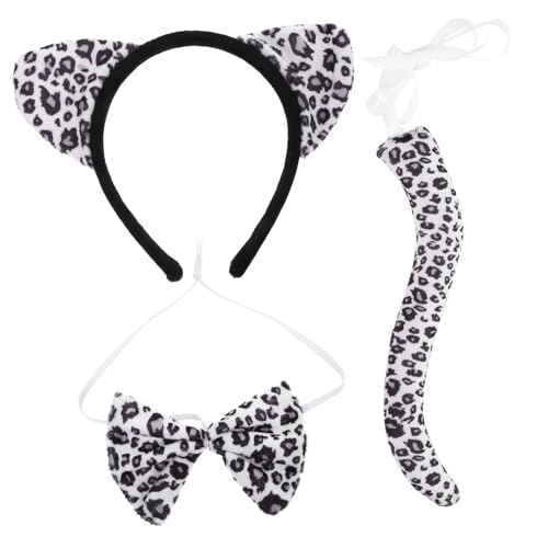Hohopeti Leoparden Ohren Haarreif Set mit Schleife und Niedliches Tierkostüm Zubehör für Party Dekoration Geeignet für Karneval Halloween und Cosplay Events Hohopeti Leoparden Ohren Haarreif Set mit Schleife und Niedliches Tierkostüm Zubehör für Party Dekoration Geeignet für Karneval Halloween und Cosplay Events von Hohopeti