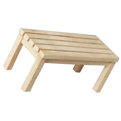 Hohopeti Maßstab Handgefertigt Robuste Mini Gartenbank Puppenhaus Möbel Kleines Desktop Ornament Holzbank Hohopeti Maßstab Handgefertigt Robuste Mini Gartenbank Puppenhaus Möbel Kleines Desktop Ornament Holzbank von Hohopeti