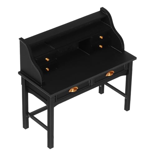 Hohopeti Maßstab Miniatur Schreibtisch mit Schublade Realistisches Design Platzsparend Vielseitig für Puppenhaus Wohnzimmer Schlafzimmer Hohopeti Maßstab Miniatur Schreibtisch mit Schublade Realistisches Design Platzsparend Vielseitig für Puppenhaus Wohnzimmer Schlafzimmer von Hohopeti