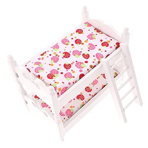 Hohopeti Maßstab Weiße Doppelstockbett Möbel Detailreiche Mini Puppenmöbel für Kinderzimmer Dekoration Leichtes Modell für Puppenhaus Zubehör Hohopeti Maßstab Weiße Doppelstockbett Möbel Detailreiche Mini Puppenmöbel für Kinderzimmer Dekoration Leichtes Modell für Puppenhaus Zubehör von Hohopeti