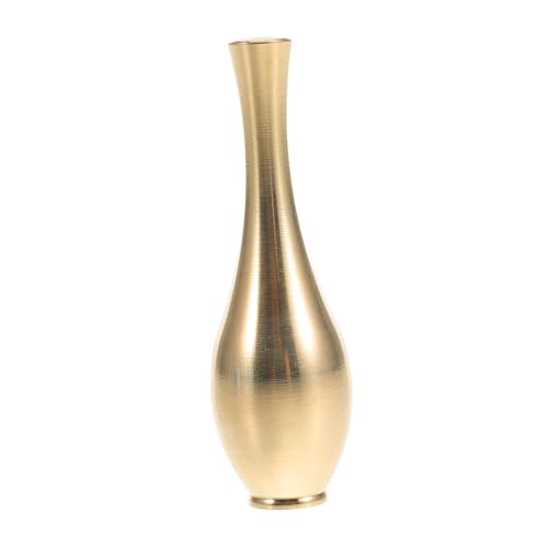 Hohopeti Messingvase Metallhandwerk Schreibtischdekor Zarte Kleine Vase Schreibtischvase Vintage Vase Messing Winzige Vase Schreibtisch Metallornamente Mini Vase Dekoration Heim von Hohopeti