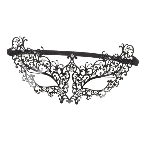 Hohopeti Metal Halloween Halbgesichtsmaske Damen Party Cosplay Maske aus Sicherem Metall für Festliche Anlässe und Karneval mit Elegantem Weißem Strass Schmuck Hohopeti Metal Halloween Halbgesichtsmaske Damen Party Cosplay Maske aus Sicherem Metall für Festliche Anlässe und Karneval mit Elegantem Weißem Strass Schmuck von Hohopeti
