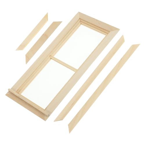 Hohopeti Mini-, DIY-Fenster, Miniatur-holzfenster, Puppenhaus, Fenstermodell, Puppenhaus-zubehör Hohopeti Mini-, DIY-Fenster, Miniatur-holzfenster, Puppenhaus, Fenstermodell, Puppenhaus-zubehör von Hohopeti
