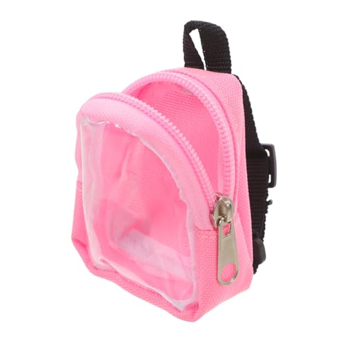 Hohopeti Mini Doll Rucksack Miniatur -Rucksack Mit Klarem Fenster Gefüllt Figur Kostümzubehör Für Puppen Kinder Miniaturprops Dollhouse von Hohopeti