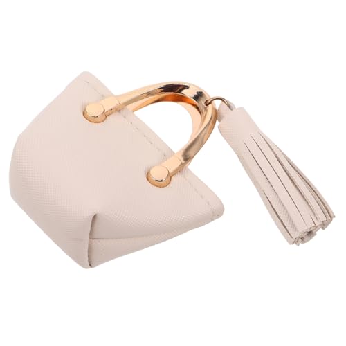 Hohopeti Mini Puppenhandtasche Weiß Weiches Material Funktionale Miniatur Tasche Für Puppen Zubehör Und Puppenhaus Dekor Für Sammler von Hohopeti