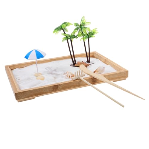 Hohopeti Mini Sand Tray Zen Garten mit Meeres Thema Sandspielzeug für Büro Zuhause Stressabbau Kreatives Miniatur Landschaftsspielzeug mit Figuren Perfektes für Bastelfans Hohopeti Mini Sand Tray Zen Garten mit Meeres Thema Sandspielzeug für Büro Zuhause Stressabbau Kreatives Miniatur Landschaftsspielzeug mit Figuren Perfektes für Bastelfans von Hohopeti
