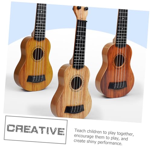 Hohopeti Mini Ukulele für Anfänger Lerninstrument aus Robustem Holz Frühe Musikerziehung Vier Saiten Kindgerechtes Lernspielzeug Geschenk zu Geburtstag und Weihnachten von Hohopeti