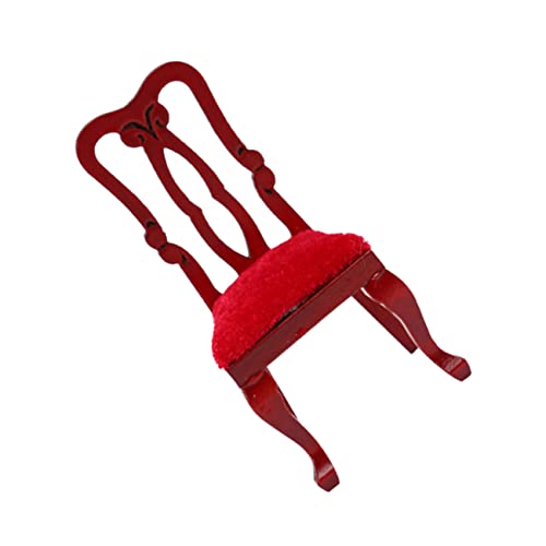Hohopeti Mini-Vintage-Stuhl Miniaturornamente Dekoration Kinderstuhl Aus Holz Miniatur-landschaftsornament 1 Zubehör Im Maßstab 12 Parkbank Lieferungen Puppenhaus Hölzern von Hohopeti