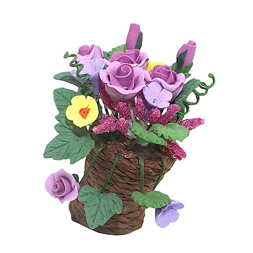 Hohopeti Miniatur Blumenkorb für Puppenhaus Dekoration aus Langlebigem Material für Mini Szenen Geschenkidee für DIY Fans und Miniaturkunstliebhaber Hohopeti Miniatur Blumenkorb für Puppenhaus Dekoration aus Langlebigem Material für Mini Szenen Geschenkidee für DIY Fans und Miniaturkunstliebhaber von Hohopeti