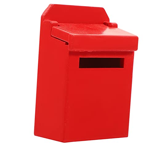Hohopeti Miniatur Briefkasten Dekoration aus Holz für Puppenhaus Farbiger Klappbarer Briefkasten für Lustige Garten Deko und Miniaturmöbel für Spielhaus von Hohopeti