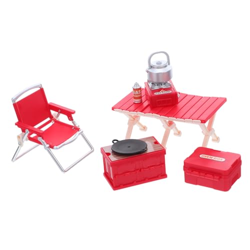 Hohopeti Miniatur Camping-spielset für Klappbarem Stuhl Picknicktisch Gas-kocher und Grillmodell Vielseitig für Indoor Outdoor-Spiel Pädagogisch für Rollenspiele und Familienaktivitäten Hohopeti Miniatur Camping-spielset für Klappbarem Stuhl Picknicktisch Gas-kocher und Grillmodell Vielseitig für Indoor Outdoor-Spiel Pädagogisch für Rollenspiele und Familienaktivitäten von Hohopeti