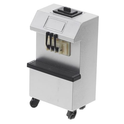 Hohopeti Miniatur Eiscreme Maschine Modell Handgefertigte Puppenhaus Dekoration Realistische Mini Eismaschine für DIY Puppenhaus Küche Verarbeitung Kompakt und Detailgetreu für Zubehör von Hohopeti