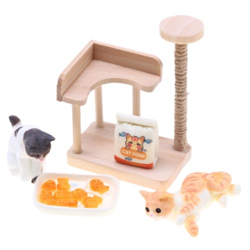 Hohopeti Miniatur Holz Katzenbaum Modell Dekorative Puppenhaus Katze Figur Langlebige Miniatur Deko für DIY Puppenhaus und Fotorequisiten Glatte Oberfläche Detailreich Gestaltet Hohopeti Miniatur Holz Katzenbaum Modell Dekorative Puppenhaus Katze Figur Langlebige Miniatur Deko für DIY Puppenhaus und Fotorequisiten Glatte Oberfläche Detailreich Gestaltet von Hohopeti