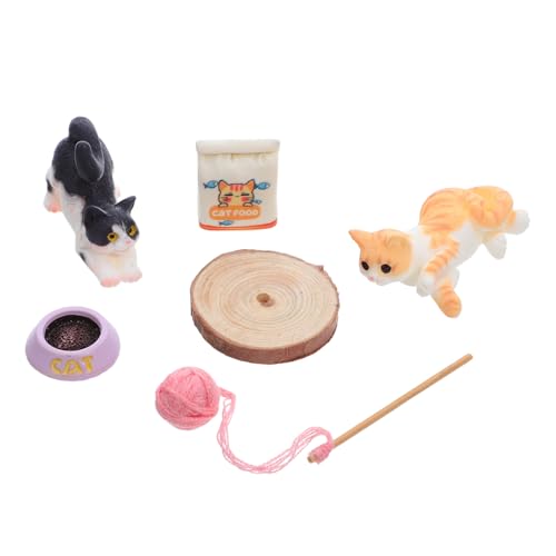 Hohopeti Miniatur Katzenfiguren Spielset mit Realistischen Kätzchen für Puppenhaus Zubehör Miniatur Tierfiguren für Micro Landschaft Deko Vielseitig für Indoor und Garten Szenen Hohopeti Miniatur Katzenfiguren Spielset mit Realistischen Kätzchen für Puppenhaus Zubehör Miniatur Tierfiguren für Micro Landschaft Deko Vielseitig für Indoor und Garten Szenen von Hohopeti