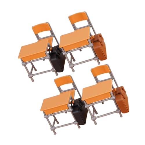 Hohopeti Miniatur Klassenzimmer Möbel Gelbe Schultische Stühle Schulranzen Detailgetreues Puppenhaus Zubehör für Spiel Kreatives Lernspielzeug Hohopeti Miniatur Klassenzimmer Möbel Gelbe Schultische Stühle Schulranzen Detailgetreues Puppenhaus Zubehör für Spiel Kreatives Lernspielzeug von Hohopeti