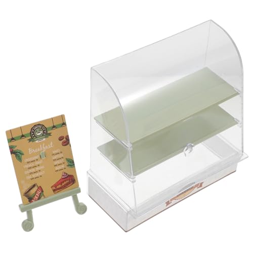Hohopeti Miniatur Kuchen Schrank für Puppenhaus Kleiner Dessert Schrank Miniatur Möbel Deko für Spielzeughäuser Material Grüner Kuchen Cabinet Accessoire von Hohopeti