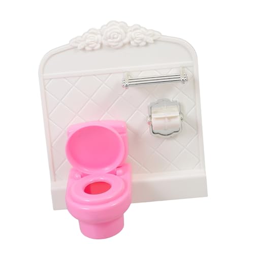 Hohopeti Miniatur-Toilette Für Puppenhäuser – Abs-Material – Kompaktes Design – Ideal Für Dekorationsprojekte von Hohopeti
