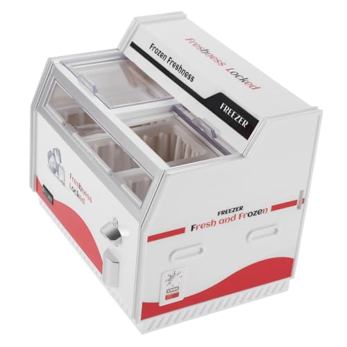 Hohopeti Miniatur Puppenhaus Gefrierschrank mit Licht Realistischer Mini Kühlschrank für Küche Zubehör für Rollenspiel Supermarkt Detailgetreues Kompaktes Küchengerät Hohopeti Miniatur Puppenhaus Gefrierschrank mit Licht Realistischer Mini Kühlschrank für Küche Zubehör für Rollenspiel Supermarkt Detailgetreues Kompaktes Küchengerät von Hohopeti