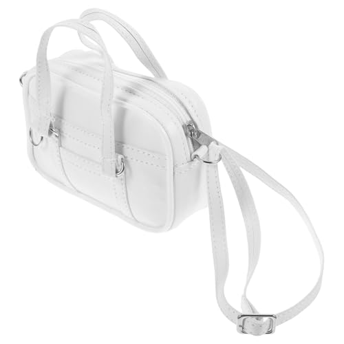 Hohopeti Miniatur Puppentasche Handtasche Weiß Groß Für Mädchen Puppenzubehör Robust Dekorativ DIY Zubehör Puppenhaus Accessoire von Hohopeti