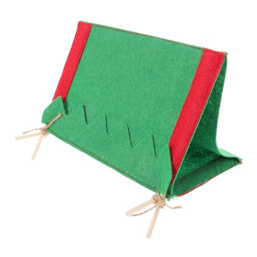Hohopeti Miniatur Puppenzelt Weihnachts Dekoration Kompakt Leicht Tragbar für Puppenhaus Outdoor Szenen Fotorequisit Detailreiche Miniatur Campingzelt Deko Zubehör Rot Grün von Hohopeti