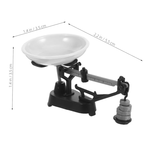 Hohopeti Miniatur Retro Mechanische Detailgetreues Puppenhaus Zubehör Schwarze Miniatur Balance Handgefertigtes Möbelmodell Dekorative Spielzeugszene von Hohopeti