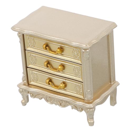 Hohopeti Miniatur Schrank Vintage Nachttisch Holzmodell mit Puppenhaus Schlafzimmer Möbel Dekoration Robust Detailgetreu für Sammler und Kreative Gestaltung Hohopeti Miniatur Schrank Vintage Nachttisch Holzmodell mit Puppenhaus Schlafzimmer Möbel Dekoration Robust Detailgetreu für Sammler und Kreative Gestaltung von Hohopeti