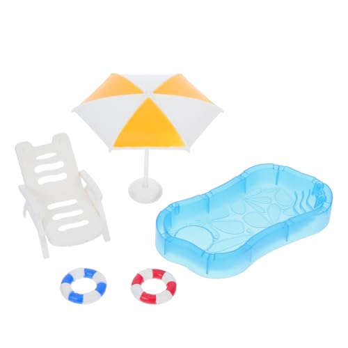 Hohopeti Miniatur Schwimmbecken mit Strandstuhl Sonnenschirm und Schwimmring für DIY Puppenhaus und Mini Puppenhaus Zubehör Modell Einfache Montage Tragbar Kreative Landschaftsgestaltung Hohopeti Miniatur Schwimmbecken mit Strandstuhl Sonnenschirm und Schwimmring für DIY Puppenhaus und Mini Puppenhaus Zubehör Modell Einfache Montage Tragbar Kreative Landschaftsgestaltung von Hohopeti