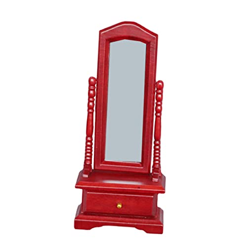 Hohopeti Miniatur Spiegel mit Schublade für Puppenhaus Holz Deko Möbel Rot DIY Wohnaccessoire für Kreative Projekte und Kinderzimmergestaltung Hohopeti Miniatur Spiegel mit Schublade für Puppenhaus Holz Deko Möbel Rot DIY Wohnaccessoire für Kreative Projekte und Kinderzimmergestaltung von Hohopeti
