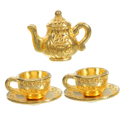 Hohopeti Miniatur Teekannen aus Metall Antikes Design Langlebige Zinklegierung Dekoratives Puppenhaus Zubehör Kompakt für Kleine Räume Geschenkset für Tee Liebhaber Hohopeti Miniatur Teekannen aus Metall Antikes Design Langlebige Zinklegierung Dekoratives Puppenhaus Zubehör Kompakt für Kleine Räume Geschenkset für Tee Liebhaber von Hohopeti
