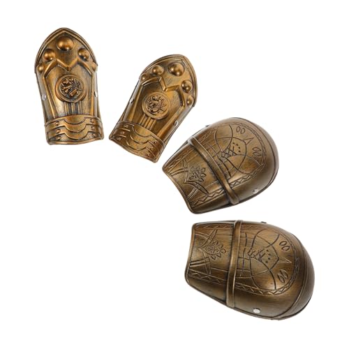 Hohopeti Mittelalterliche Armschützer Schulter Handschutz Set Bronze Rüstung mit Verstellbaren Bändern für Rollenspiel Kostüm Zubehör Party Cosplay Hohopeti Mittelalterliche Armschützer Schulter Handschutz Set Bronze Rüstung mit Verstellbaren Bändern für Rollenspiel Kostüm Zubehör Party Cosplay von Hohopeti