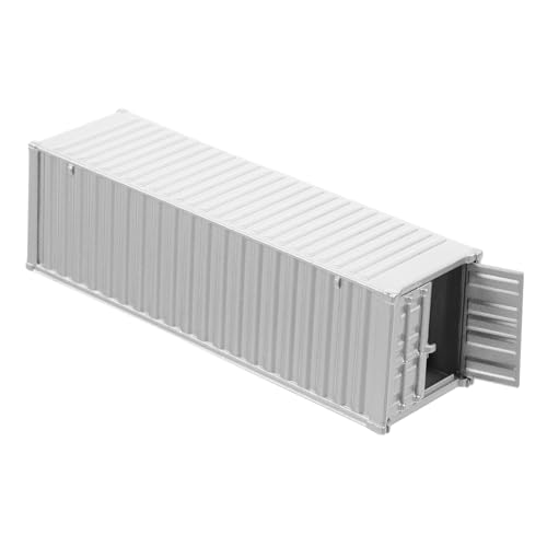 Hohopeti Modell LKW Anhänger Container aus Langlebiger Legierung Glatte Oberfläche Kindersicher für Puppenhäuser Modellbahn Zubehör Mikro landschaftsdekoration Pädagogisches für von Hohopeti